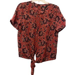 Madewell Silk Floral Print Assam Top size small